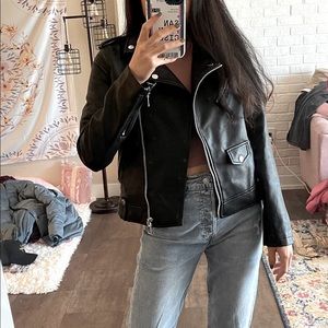 Brand new faux leather jacket